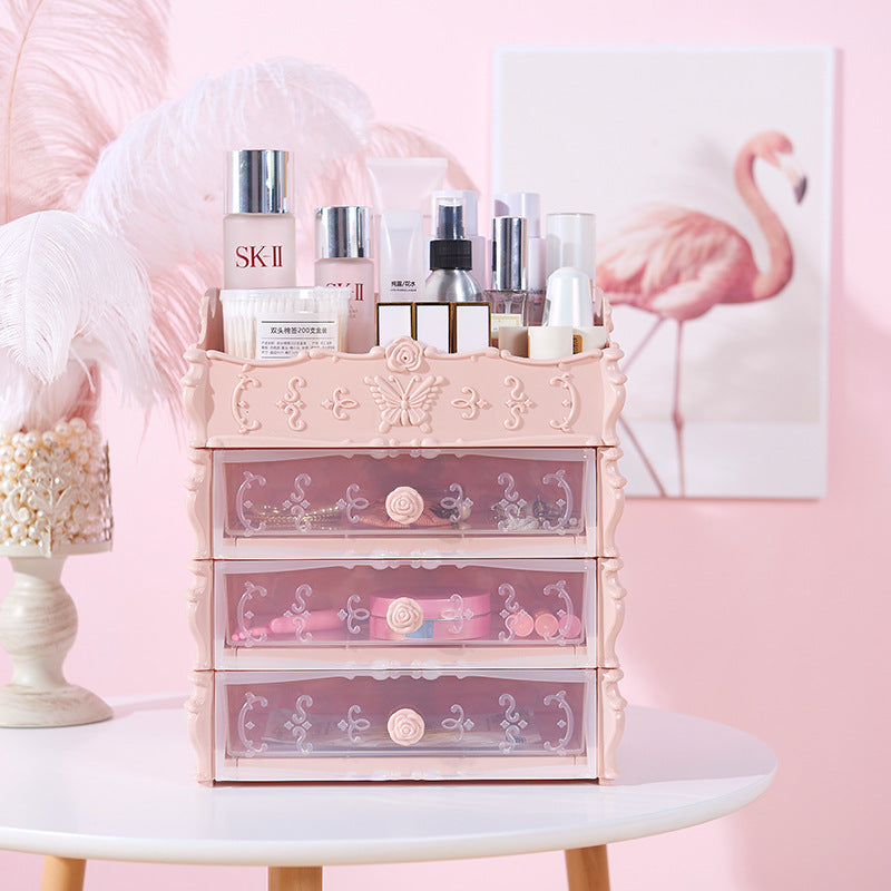 Clear Makeup Organiser – Stackable Vanity Storage