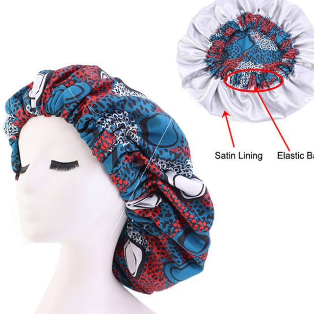 African Print Sleep Bonnet - Image 9