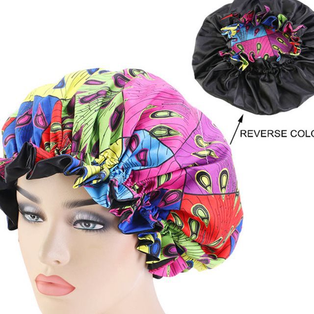 African Print Sleep Bonnet - Image 6