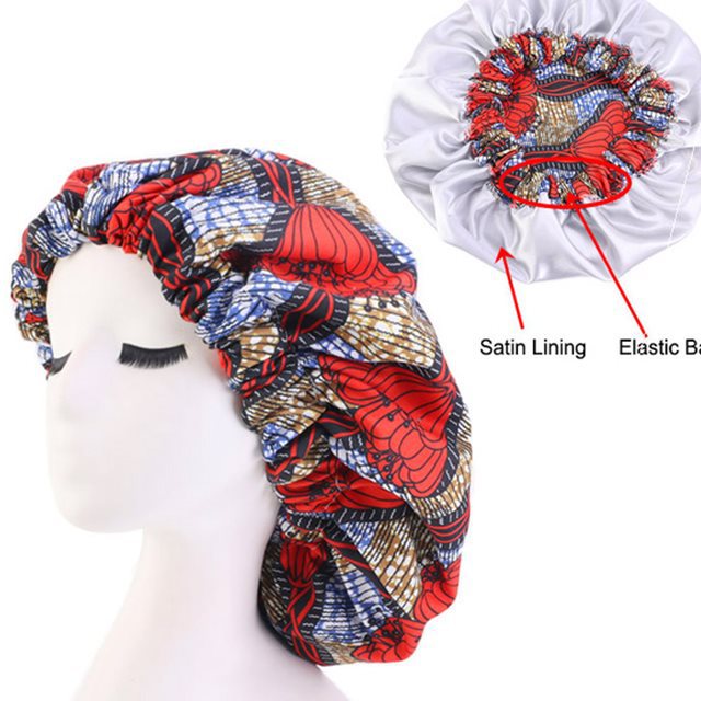 African Print Sleep Bonnet - Image 5