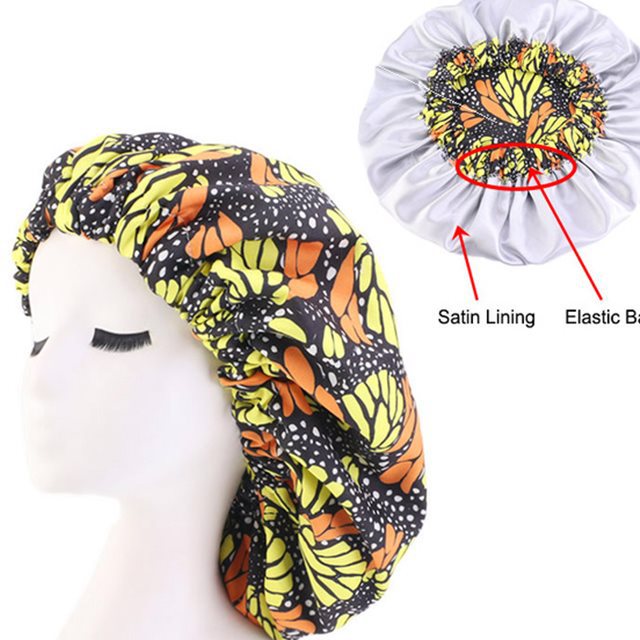 African Print Sleep Bonnet - Image 2