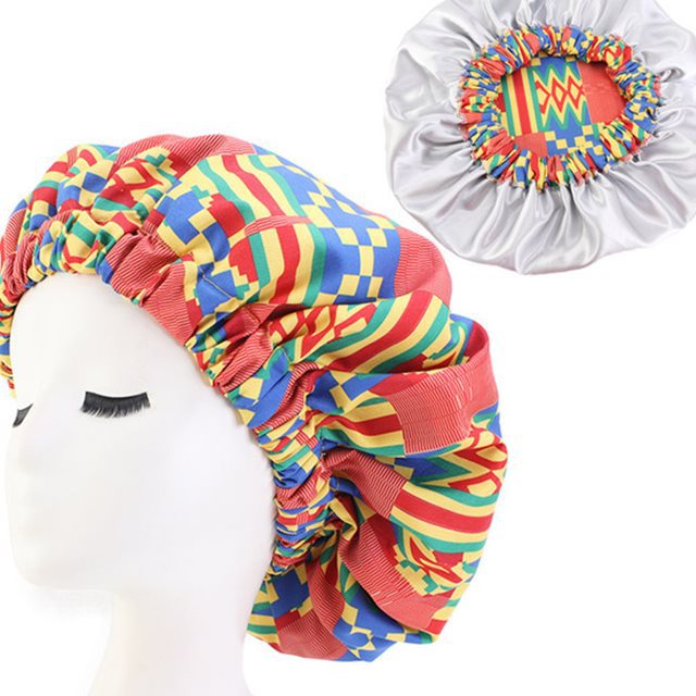 African Print Sleep Bonnet - Image 16