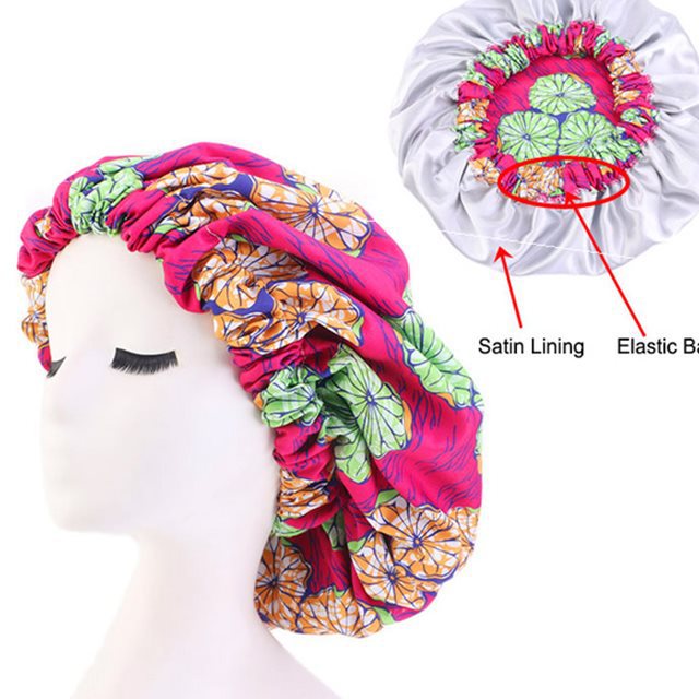 African Print Sleep Bonnet - Image 14