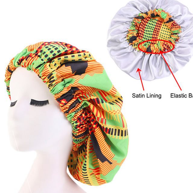 African Print Sleep Bonnet - Image 13