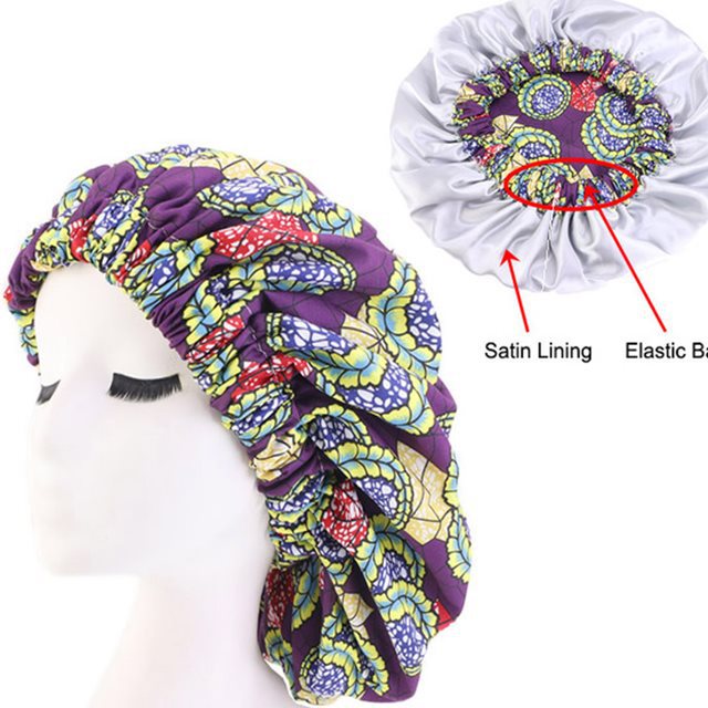 African Print Sleep Bonnet - Image 11