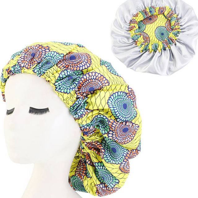 African Print Sleep Bonnet - Image 12