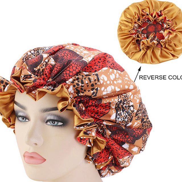 African Print Sleep Bonnet - Image 15
