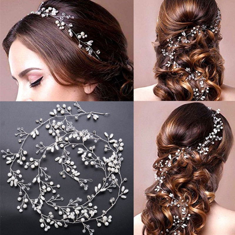 Crystal Pearl Hair Accessories - Elegant Bridal & Updo Hair Pieces